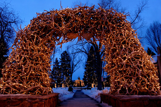 Jackson Wyoming Town Square Antler Arches